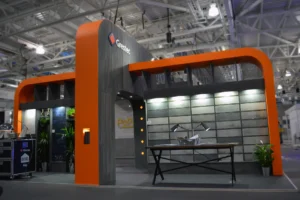 Custom Exhibition Stand Design of an island stand